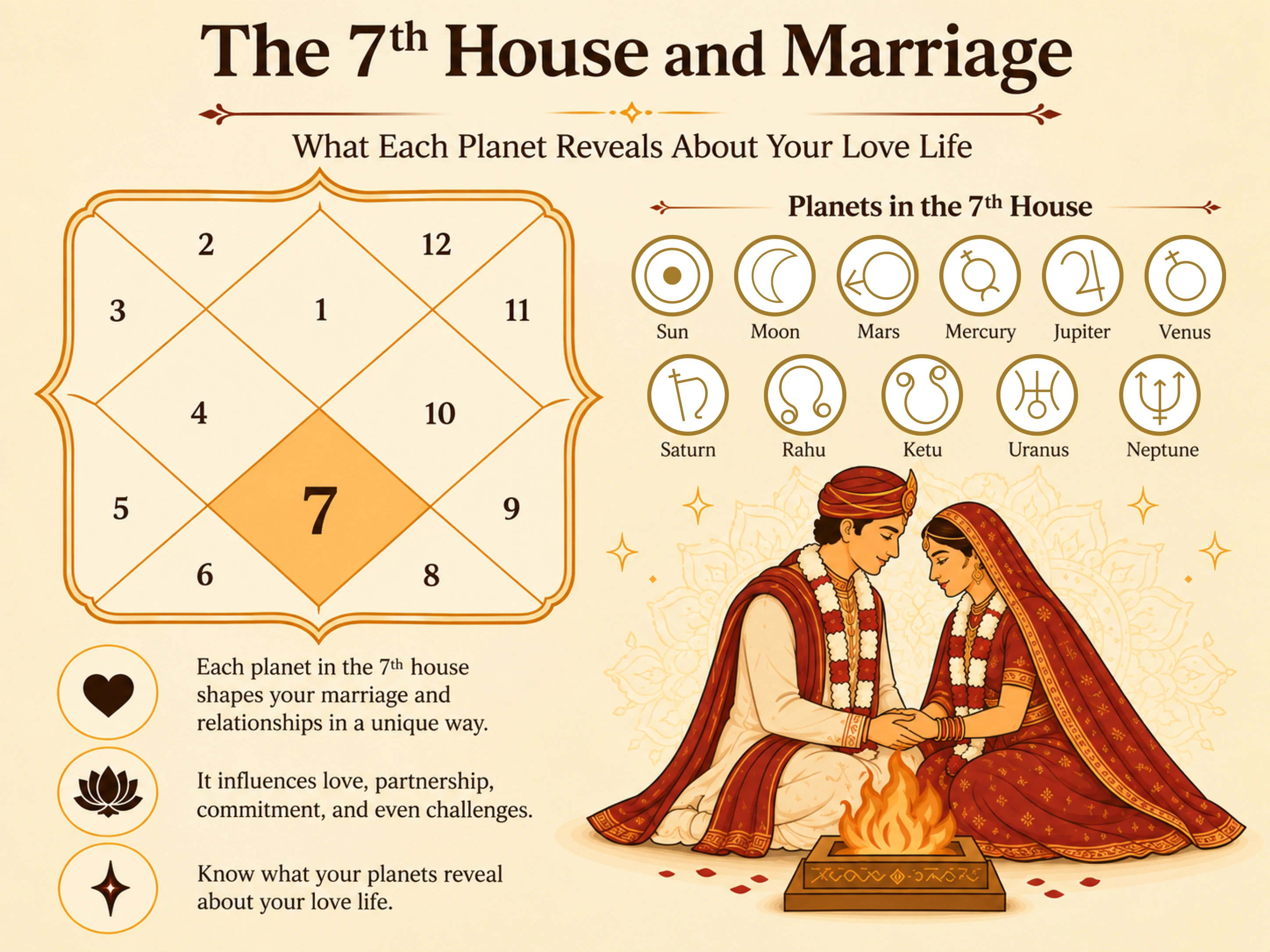 The 7th House and Marriage: What Each Planet Reveals About Your Love Life